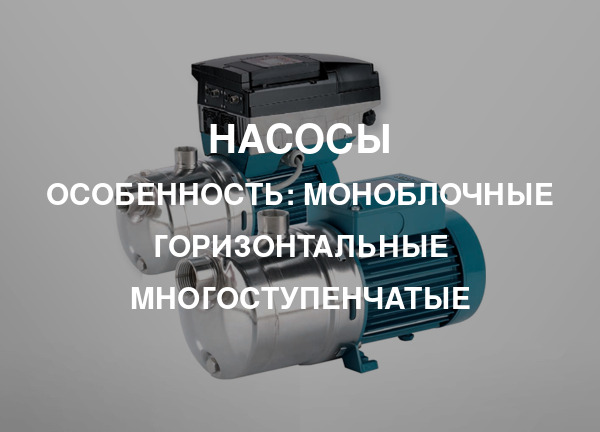 Особенность: Моноблочные горизонтальные многоступенчатые